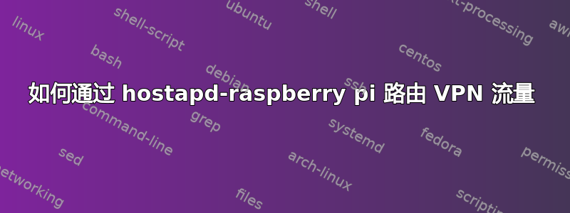 如何通过 hostapd-raspberry pi 路由 VPN 流量