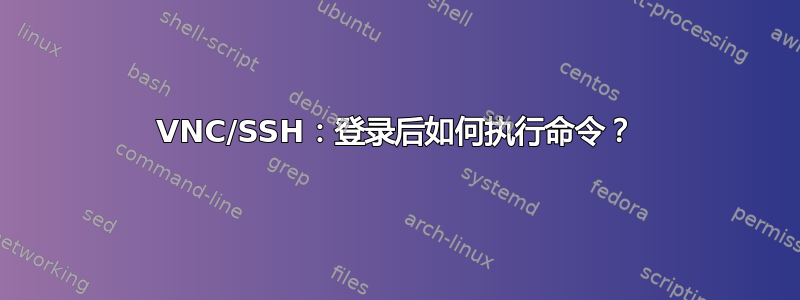 VNC/SSH：登录后如何执行命令？