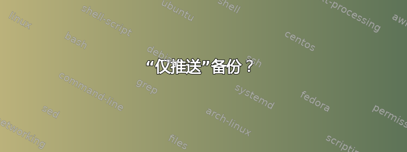 “仅推送”备份？