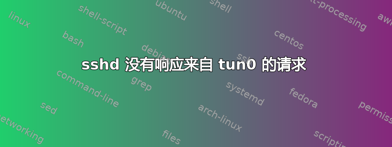 sshd 没有响应来自 tun0 的请求