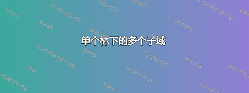 单个林下的多个子域