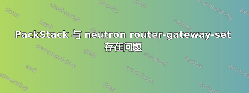 PackStack 与 neutron router-gateway-set 存在问题