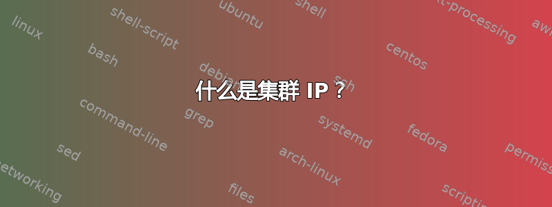 什么是集群 IP？