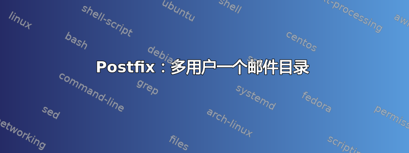 Postfix：多用户一个邮件目录