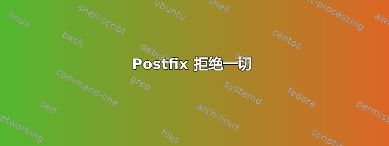 Postfix 拒绝一切