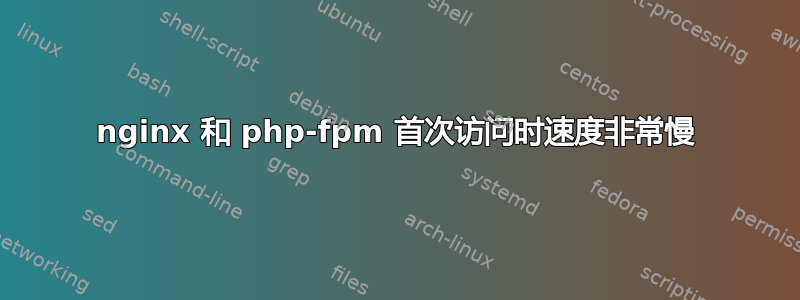 nginx 和 php-fpm 首次访问时速度非常慢