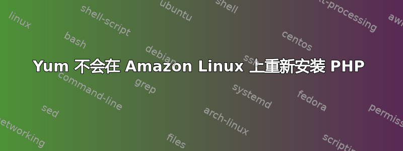 Yum 不会在 Amazon Linux 上重新安装 PHP