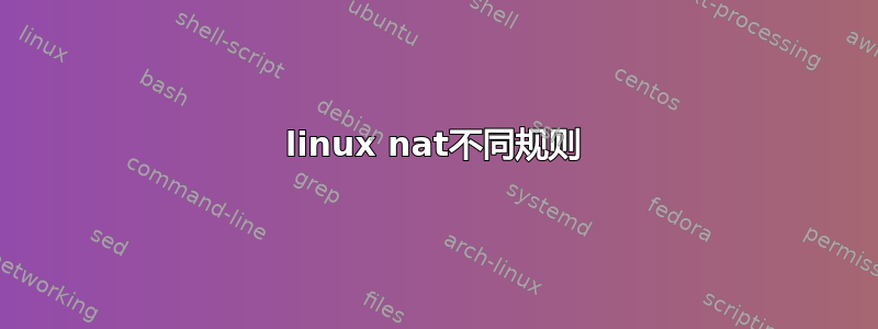 linux nat不同规则