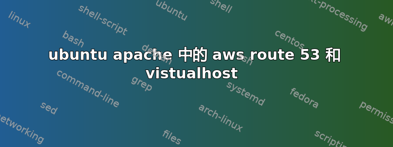 ubuntu apache 中的 aws route 53 和 vistualhost 