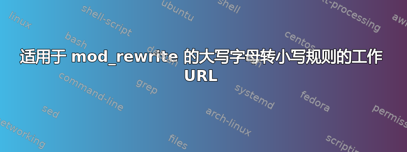 适用于 mod_rewrite 的大写字母转小写规则的工作 URL