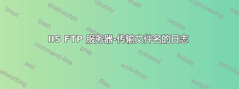 IIS FTP 服务器-传输文件名的日志