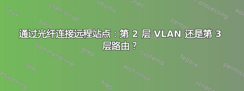 通过光纤连接远程站点：第 2 层 VLAN 还是第 3 层路由？