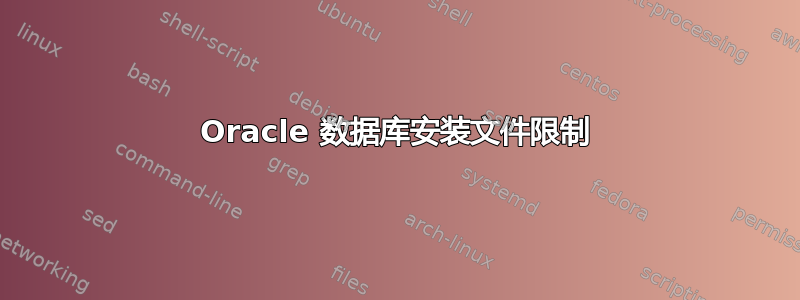 Oracle 数据库安装文件限制