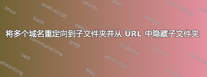 将多个域名重定向到子文件夹并从 URL 中隐藏子文件夹