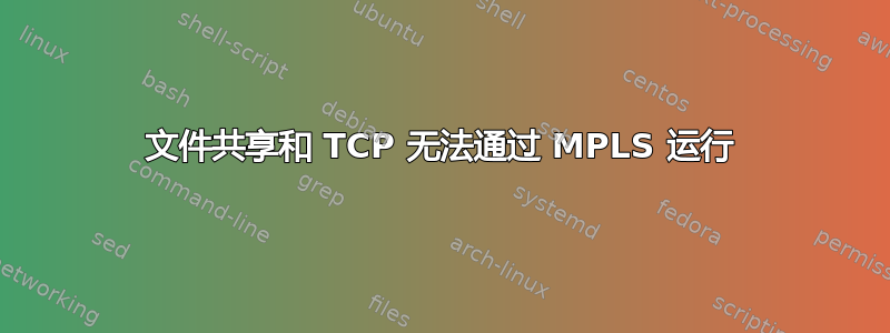 文件共享和 TCP 无法通过 MPLS 运行