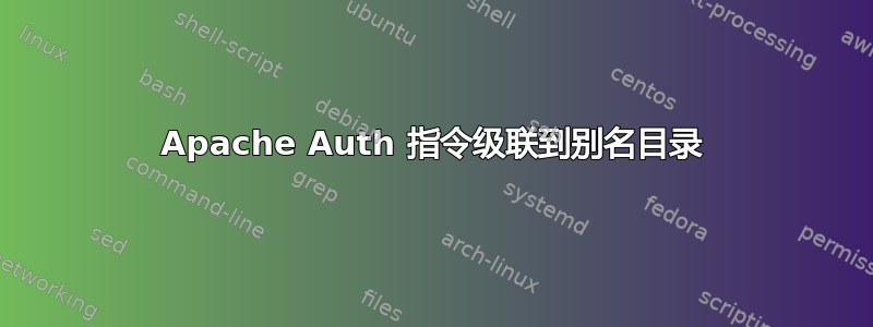 Apache Auth 指令级联到别名目录