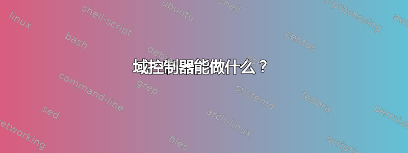 域控制器能做什么？