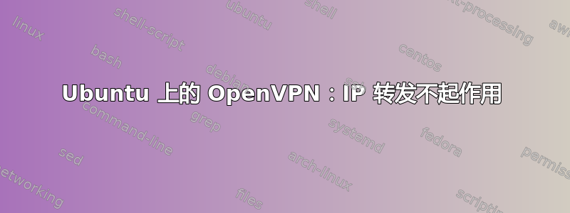 Ubuntu 上的 OpenVPN：IP 转发不起作用