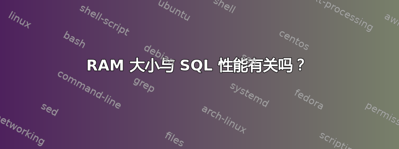 RAM 大小与 SQL 性能有关吗？