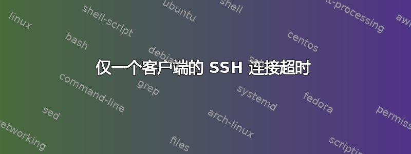 仅一个客户端的 SSH 连接超时