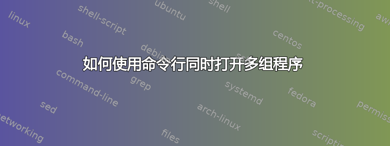 如何使用命令行同时打开多组程序