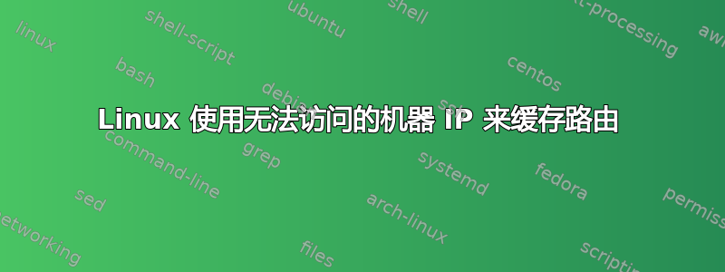 Linux 使用无法访问的机器 IP 来缓存路由