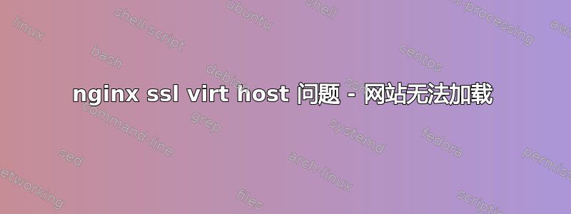 nginx ssl virt host 问题 - 网站无法加载