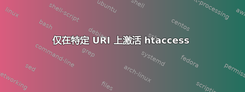 仅在特定 URI 上激活 htaccess