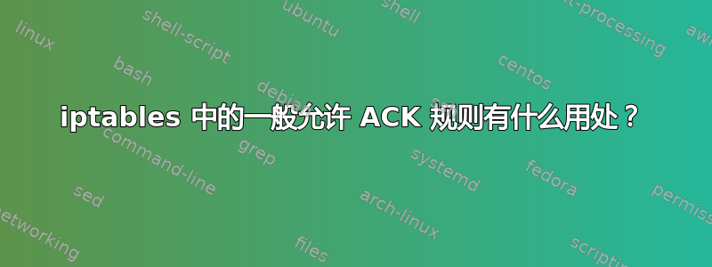 iptables 中的一般允许 ACK 规则有什么用处？