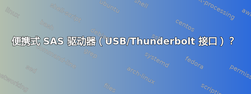 便携式 SAS 驱动器（USB/Thunderbolt 接口）？