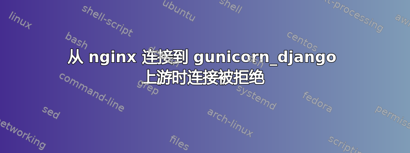 从 nginx 连接到 gunicorn_django 上游时连接被拒绝