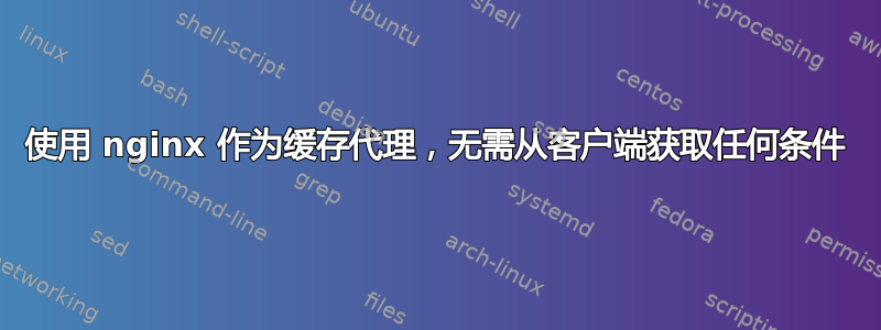 使用 nginx 作为缓存代理，无需从客户端获取任何条件