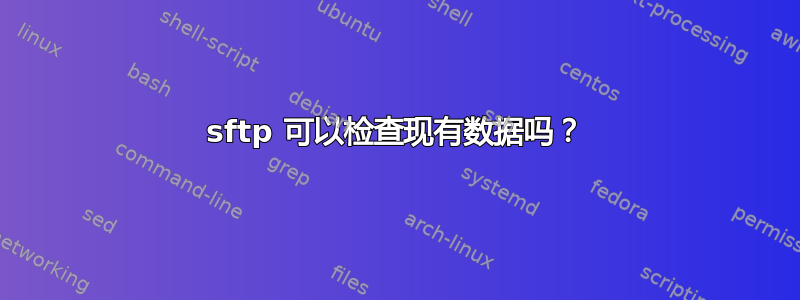 sftp 可以检查现有数据吗？