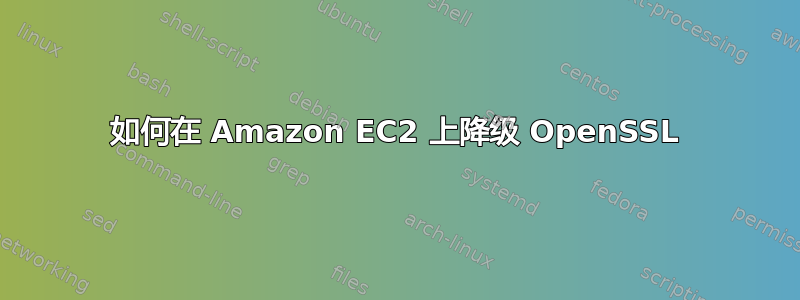 如何在 Amazon EC2 上降级 OpenSSL