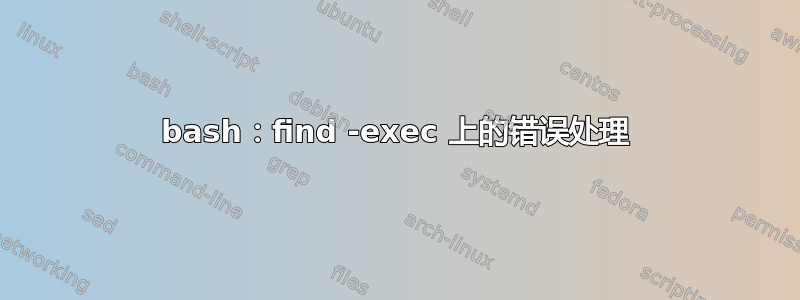 bash：find -exec 上的错误处理