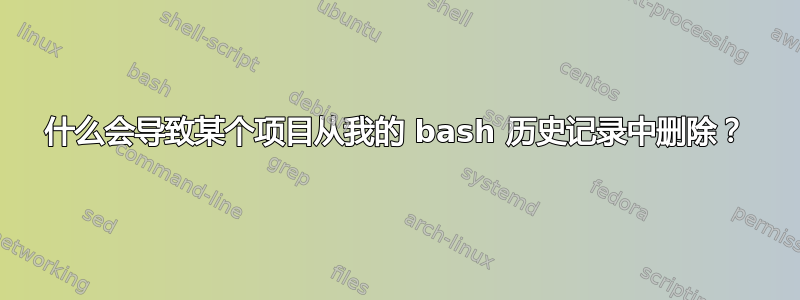 什么会导致某个项目从我的 bash 历史记录中删除？