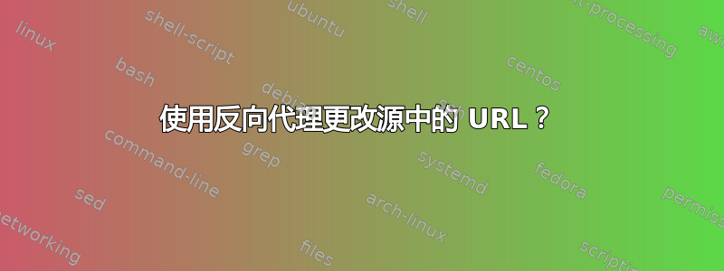 使用反向代理更改源中的 URL？