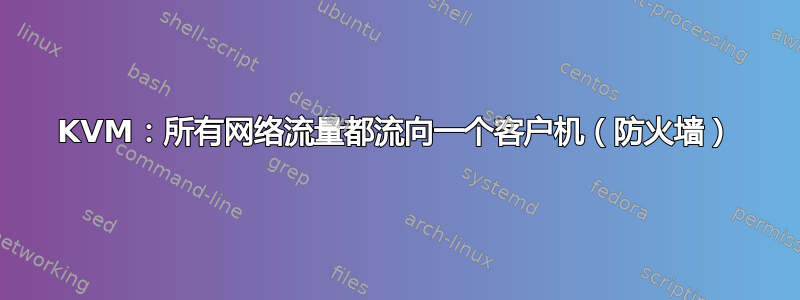 KVM：所有网络流量都流向一个客户机（防火墙）