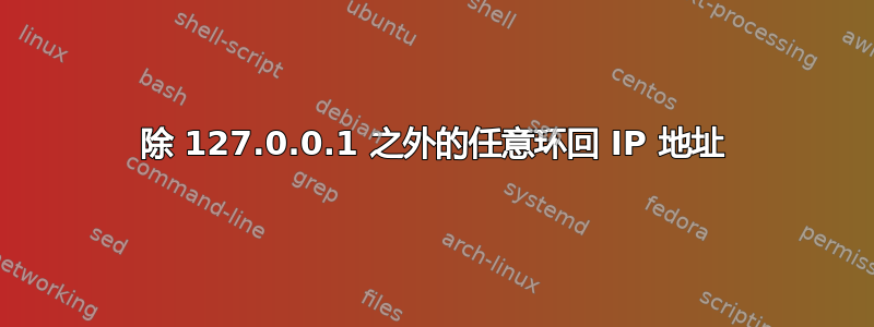 除 127.0.0.1 之外的任意环回 IP 地址