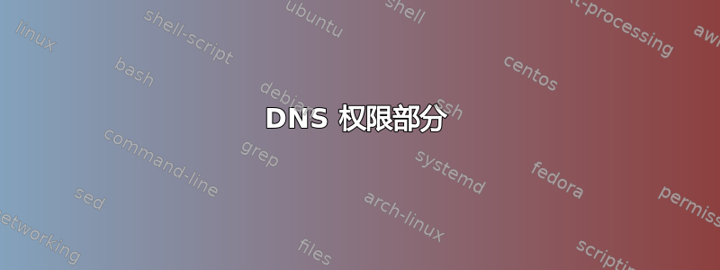 DNS 权限部分