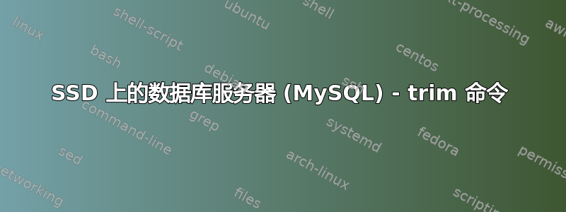 SSD 上的数据库服务器 (MySQL) - trim 命令