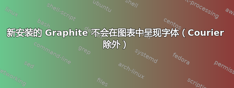 新安装的 Graphite 不会在图表中呈现字体（Courier 除外）