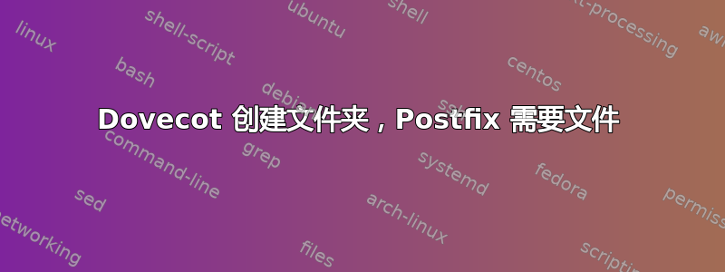 Dovecot 创建文件夹，Postfix 需要文件