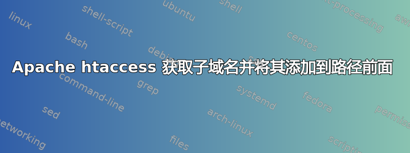 Apache htaccess 获取子域名并将其添加到路径前面