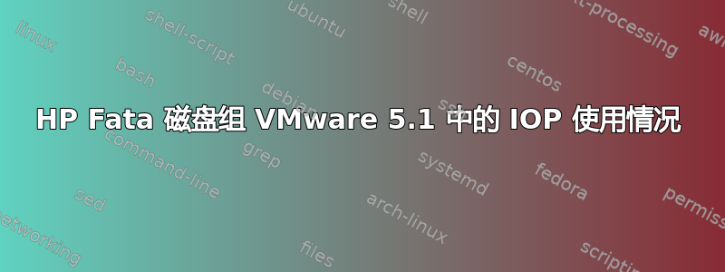 HP Fata 磁盘组 VMware 5.1 中的 IOP 使用情况