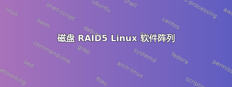 2 磁盘 RAID5 Linux 软件阵列