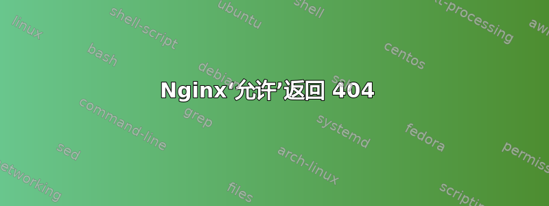 Nginx‘允许’返回 404 