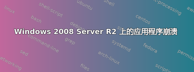 Windows 2008 Server R2 上的应用程序崩溃