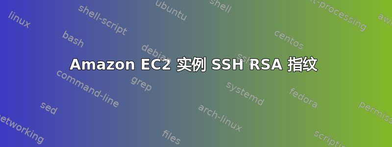 Amazon EC2 实例 SSH RSA 指纹