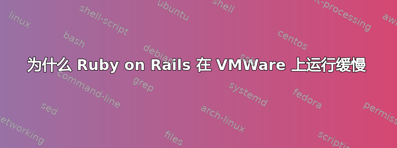 为什么 Ruby on Rails 在 VMWare 上运行缓慢